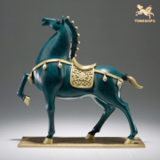 铜师傅 全铜摆件《马到成功》 家居工艺品 装饰品 客厅摆件 马到成功（吉祥青）