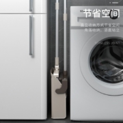 【马伊琍代言】懒人扫把套装扫地扫帚簸箕单个加厚拖把家用魔术笤帚软毛直立折叠卫生间网红 【尊享热卖款 两件套】站立收纳 |加长挂齿-米咖色