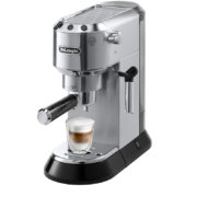 德龙（Delonghi）咖啡机 半自动咖啡机 意式浓缩 家用 泵压式 EC680.M 银色