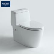 高仪/GROHE 进口一体式陶瓷马桶 原装直冲式式座便器 缓降盖板 305坑距坐厕39315000