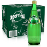 【国内保税仓】法国原装进口 Perrier巴黎水 气泡水  整箱装 巴黎水原味750ml*12玻璃瓶