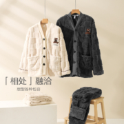 造福鸟 珊瑚绒 睡衣 情侣款