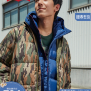 Levi's李维斯易穿搭秋冬男士迷彩连帽羽绒服Levis28254-0001 迷彩绿 XL