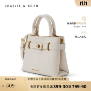 CHARLES＆KEITH初秋CK2-30781195包包女包斜挎包手提单肩包 Cream奶白色 M
