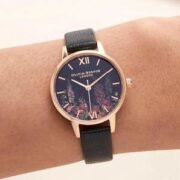 Olivia Burton Florals 黑色花束 女士时装腕表OB16WG43