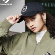 Plus会员：CONVERSE匡威 男女款棒球帽 10023023-A01/黑色 OSFA