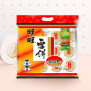 旺旺 雪饼 零食膨化食品饼干糕点 家庭装 400g