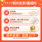 NITTAYA 妮泰雅乳胶床垫泰国进口天然榻榻米床垫床褥单双人折叠乳胶橡胶床垫可定制床垫乳胶 【85D适中】10cm【实付满1000+2个枕头】 180*200