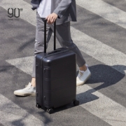 90分行李箱商务PC旅行箱男女皮箱轻音万向轮拉杆箱尼罗河24英寸托运箱黑色