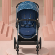 hd小龙哈彼 婴儿推车 可坐可平躺轻便折叠 双向推行前轮避震 高景观婴儿车 蓝色 LC710-S179B