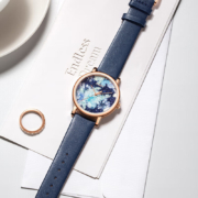 天美时TIMEX简约星空女士手表石英皮带腕表防水时尚女表TW2R66400