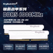 金百达（KINGBANK）32GB(16GBX2)套装 DDR5 6000 台式机内存条 银爵系列海力士A-die颗粒