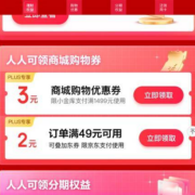 PLUS会员：京东 满49-2元 支付券