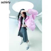【抢先加购】欧时力泡芙羽绒服女22新款秋冬立领亮面时尚保暖外套