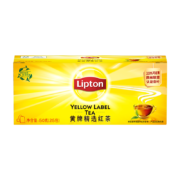 概率券：Lipton 立顿 奶茶原料 红茶 茶叶 黄牌精选经典 冲饮袋泡茶包2g*25包