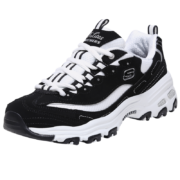 Skechers斯凯奇女鞋熊猫鞋女款老爹鞋经典黑白厚底增高运动休闲鞋 黑色/白色/BKW 37