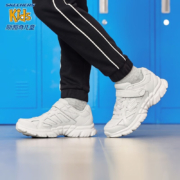 Skechers斯凯奇童鞋儿童运动鞋秋冬男女童同款校园小白鞋4-12岁学生魔术贴休闲鞋998095L 雪白色/WHT 37