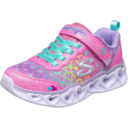 Skechers斯凯奇儿童鞋女童闪灯鞋秋冬运动鞋轻质中大童休闲鞋女孩发光鞋302145L 粉红色/多彩色/PKMT 28.5