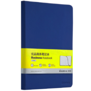 齐心（Comix）笔记本子A5皮面记事本 商务办公会议记事本日记本文具用品 蓝色 C5902