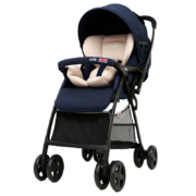 巧儿宜（JOIE）婴儿推车高景观可坐可躺轻便折叠双向可换向宝宝手推车芙洛特英伦系列英国蓝