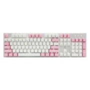 黑峡谷（Hyeku）GK715 机械键盘 有线键盘 游戏键盘 104键 白色背光 可插拔键盘 凯华BOX轴 白粉色 茶轴239元