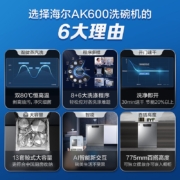 海尔（Haier）洗碗机嵌入式独立式13套大容量AK600 双微蒸汽除菌 智能开门速干 EYW13028CSDU1消毒型