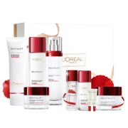 L'OREAL PARIS 巴黎欧莱雅 复颜视黄醇抗皱9件套（洁面125ml+水130ml+乳110ml+眼霜15ml+赠 微精华65ml+水65ml+眼霜7.5ml*3+日霜25ml*2+积雪草面膜5片）