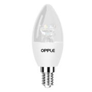 欧普照明（OPPLE）led灯泡 E14水晶灯泡吊灯灯泡壁灯泡小螺口蜡烛泡螺旋 尖泡 时尚白5W暖白光 10只装