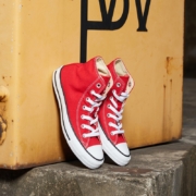 【滔搏运动】CONVERSE/匡威男鞋女鞋高帮帆布鞋系带硫化鞋情侣常青经典款红色topsports 101013 41.5