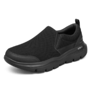 Skechers斯凯奇男子一脚蹬懒人健步鞋轻质休闲鞋 216029-BBK 黑色 41