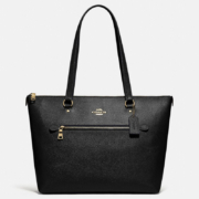蔻驰COACH【官方直供】奢侈品女士大号托特包手提单肩黑色皮质F79608IMBLK