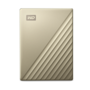 西部数据(WD) 5TB 移动硬盘 Type-C My Passport Ultra 2.5英寸 金色 机械硬盘 便携存储 密码保护 兼容Mac