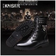 KAISER凯撒时尚高帮男士马丁靴秋冬防水保暖战狼靴防滑软底长筒靴