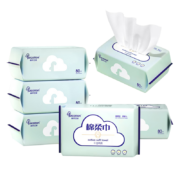 棉柔世家Fulcotton   一次性洗脸巾 80抽*6包/提 * 2件