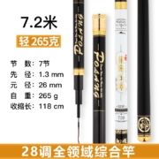 龙王恨（LOONVA） 鱼竿 破浪-龙战江湖碳素28调超轻超硬手竿钓鱼竿  野钓黑坑鲫鱼竿 28调7.2米+免费配节