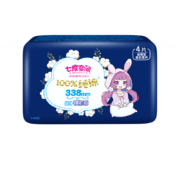 概率券：SPACE7 七度空间 少女新超薄纯棉表层卫生巾 超长夜用338mm*4片＊2件