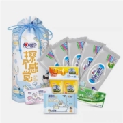 天猫U先：心相印 小刘鸭联名款 湿巾礼包  湿厕纸5片+迷你湿厕纸7片+卫生湿巾7片+厨房湿巾5片+眼镜湿巾10片+定制束口袋1个