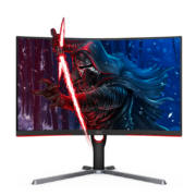 AOC 27英寸 1000R 165Hz 1ms响应 广色域 窄边框 低蓝光不闪 多功能升降支架 曲面电竞电脑显示器 C27G3