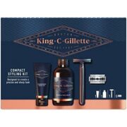Gillette 吉列 礼品套装(双刃安全剃须刀 + 5 个剃须刀片补充装 + 明剃须凝胶 30ml + 胡须和洗面奶60ml）