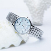 官方旗舰店，EMPORIO ARMANI 安普里奥·阿玛尼 女士钢带石英手表 AR11112