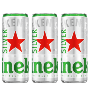 喜力星银（Heineken Silver）啤酒 330ml*3听