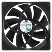 利民（Thermalright）TL-C12C 黑色12cm入门级风压扇 经典磁稳S-FDB轴承 50CM 4PIN超长串接PWM接头 1550转速