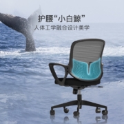 【新品】网易严选 小白鲸办公椅转椅  双重承托 分散脊椎压力 安全防爆 高弹网布 黑框-黑布 办公椅