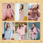 Paul Frank 大嘴猴 女款法兰绒家居服套装盲盒