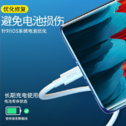 倍思 安卓数据线2.1A快充两条装Micro手机电源线 USB充电器线支持华为/三星/小米/VIVO/OPPO 白1.5米