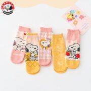 SNOOPY 史努比 女童春秋纯棉中筒袜子 5双