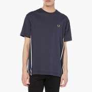 史低！Fred Perry 佛莱德·派瑞 PANELLED 男士棉质短袖T恤 F1887