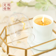 博物文创桂花香薰蜡烛礼盒云外天香古风卧室香氛摆件浪漫送女生日礼物万圣节 月白-清甜桂花