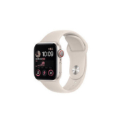 Apple 苹果 Watch SE 2022款 智能手表 44mm GPS+蜂窝网络款 星光色不锈钢表壳 星光色运动型表带