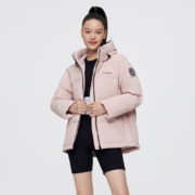 波司登羽绒服女2022年秋冬新款百搭连帽时尚宽松保暖冬季短款90鸭绒外套女 梅子橡皮粉1519 160/84A